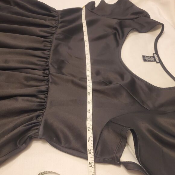 Hot Topic Mushroom Butterfly Border Babydoll Heavy Satin Dress Plus Size 4XL - Picture 7 of 14